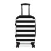 Black and White Striped Luggage