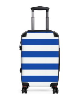 Blue & White Striped Luggage