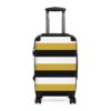 Black and Gold Striped Luggage