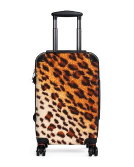 Orange Leopard Luggage