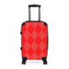 Red Argyle Luggage