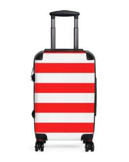 Red & White Striped Luggage