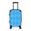 Blue Argyle Luggage